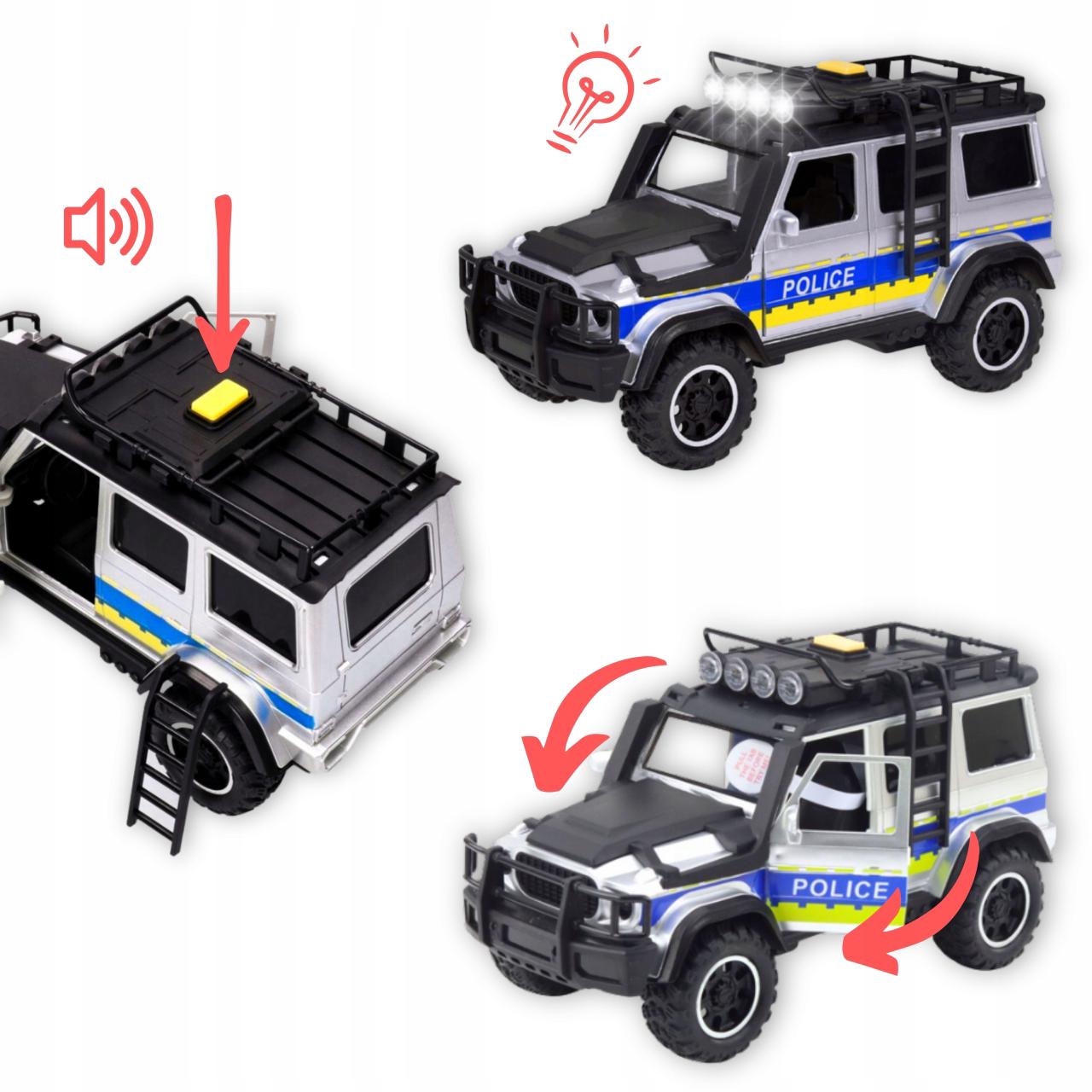 WOOPIE Off-road Police Car Set with Horse Trailer