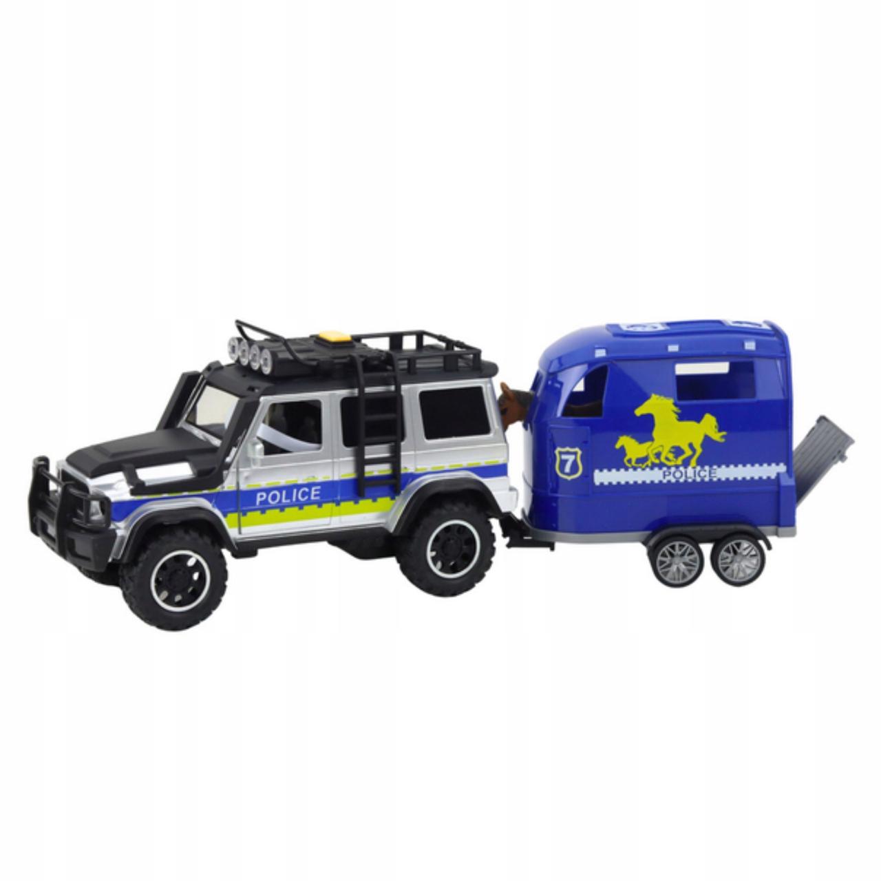 WOOPIE Off-road Police Car Set with Horse Trailer