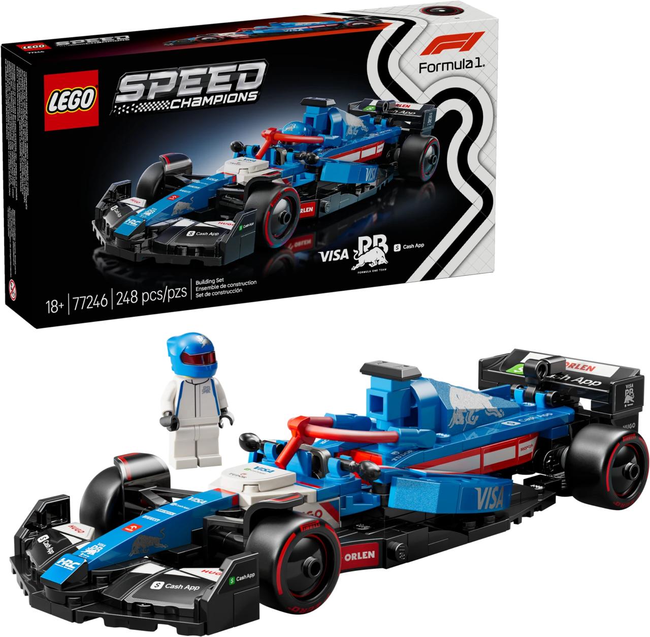 LEGO Speed Champions Visa Cash App RB VCARB 01 F1 Race Car 77246 – 248 Pieces