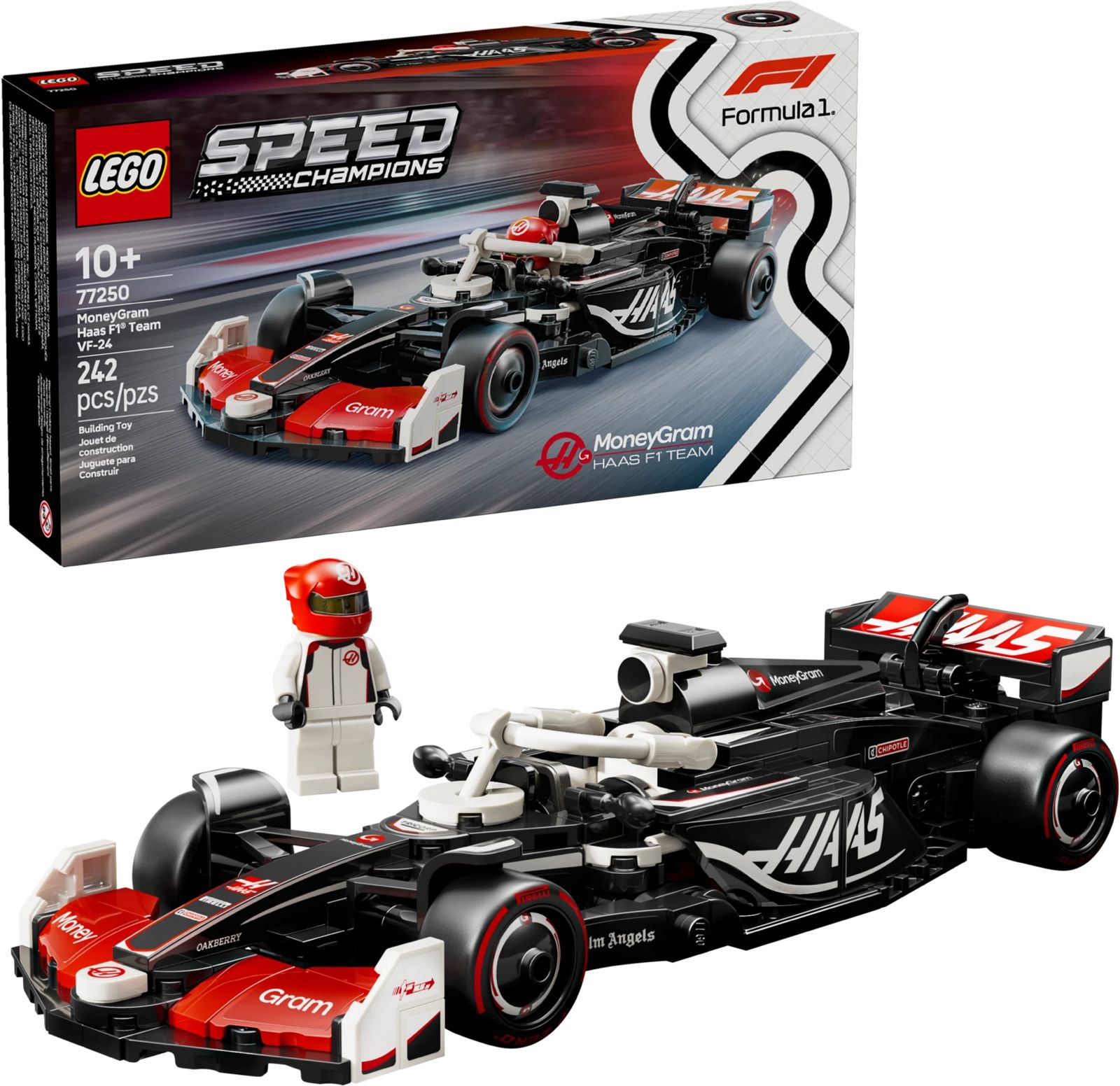 LEGO Speed Champions MoneyGram Haas F1 Team VF-24 Race Car 77250 – 242 Pieces
