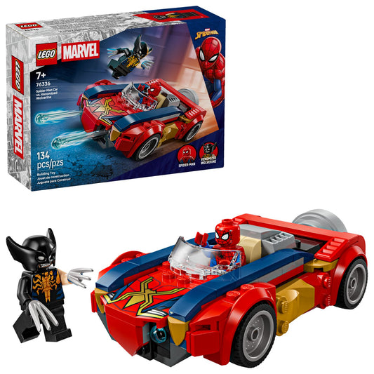 Lego Marvel Spider-Man Car vs. Venomized Wolverine, 134 pcs