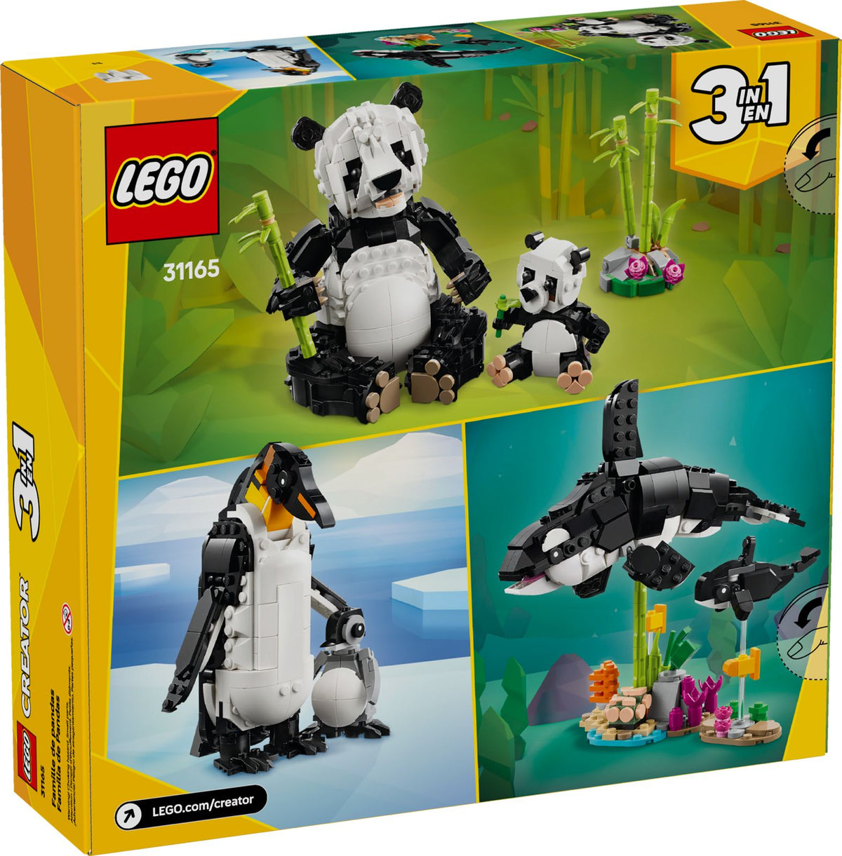 LEGO Creator 3-in-1 Wild Animals: Panda Family 31165 – 626 Pieces