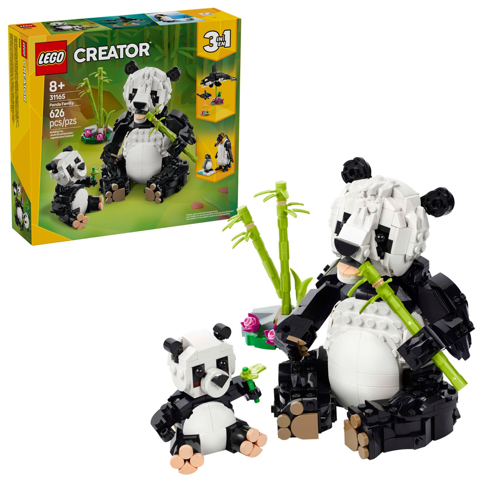 LEGO Creator 3-in-1 Wild Animals: Panda Family 31165 – 626 Pieces