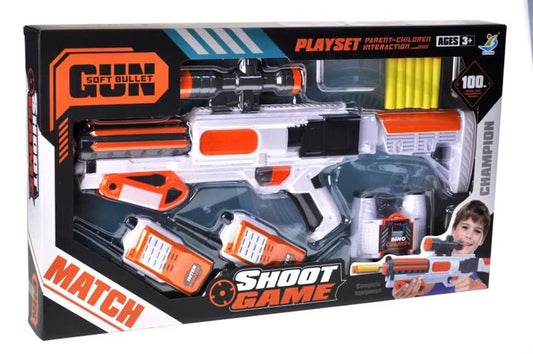 Shoot Game blaster, walkie-talkies, binoculars