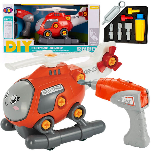Take Apart Excavator Truck with Electric Drill – Construction Building Toy