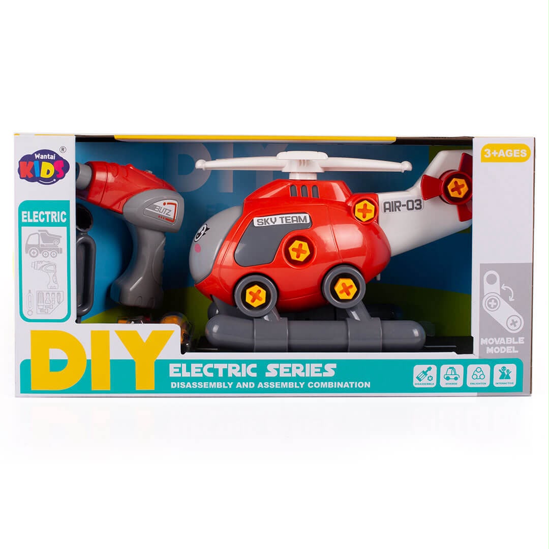 Take Apart Excavator Truck with Electric Drill – Construction Building Toy
