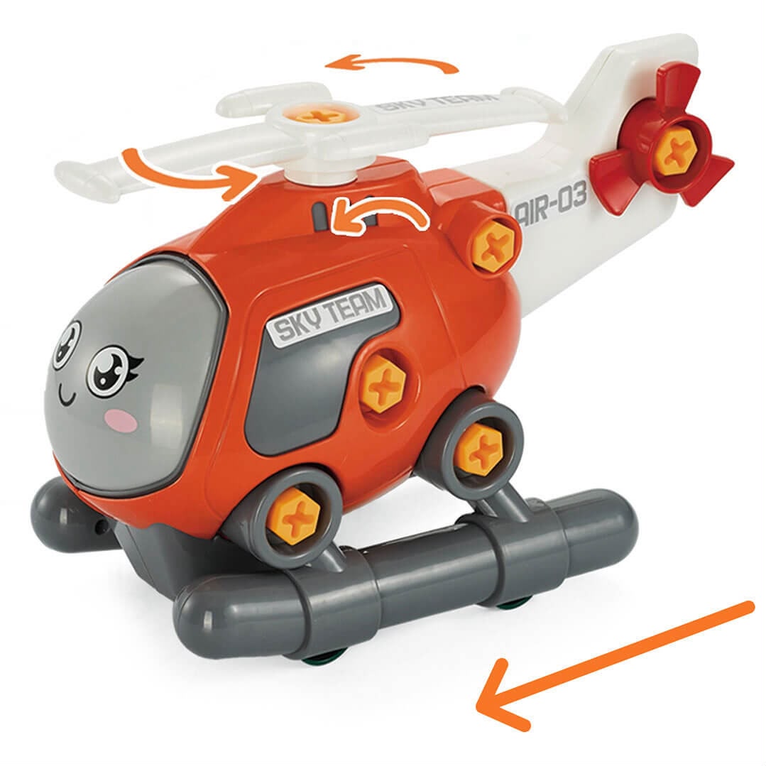 Take Apart Excavator Truck with Electric Drill – Construction Building Toy
