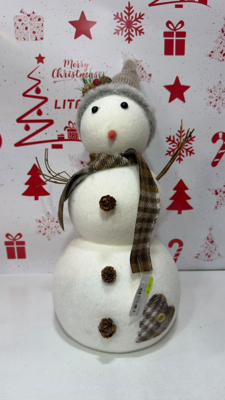 Christmas Snowman Standing Decoration with Scarf 60cm