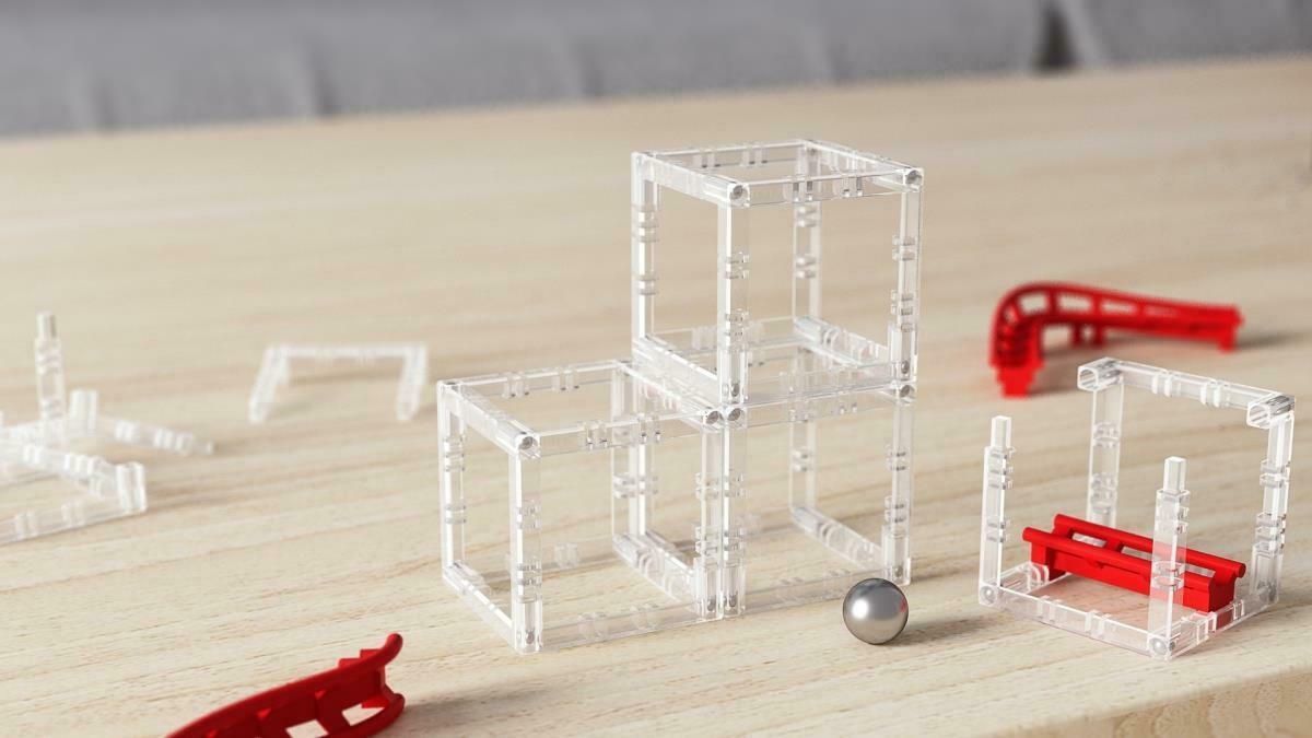 MagnetCubes Rollercoaster Marble Run DH0239 – 64 Cubes