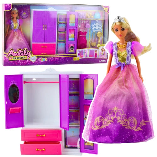 Anlily Doll with Wardrobe & Accessories – 24 Pieces