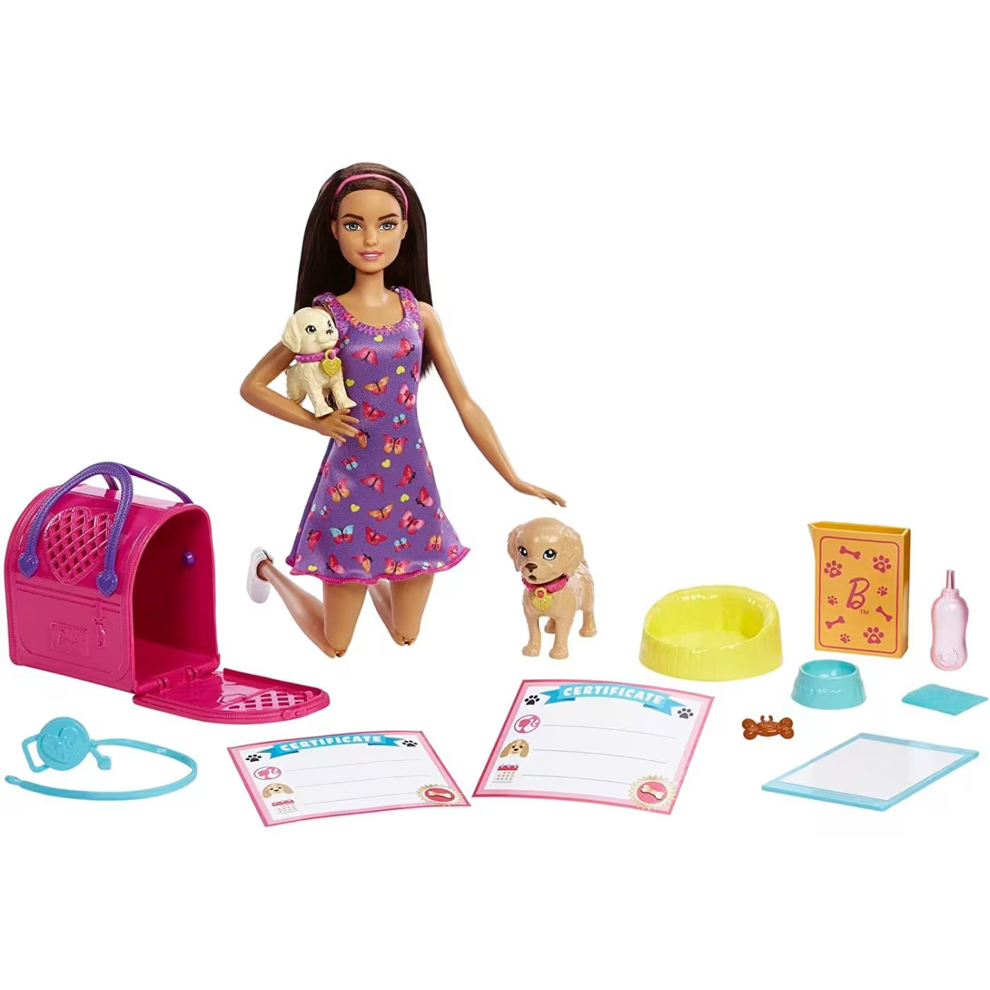 Barbie Doll and Accessories Pup Adoption Playset