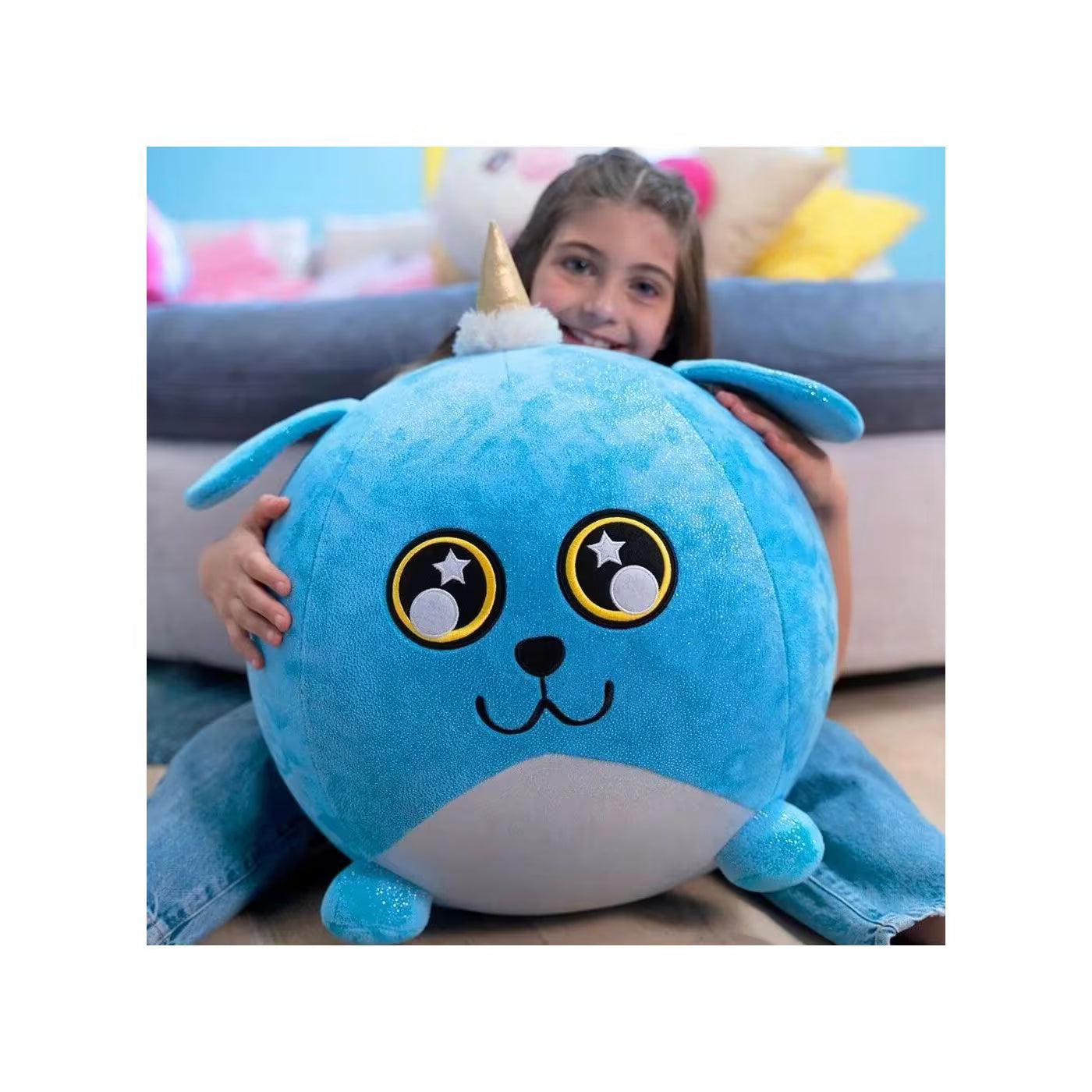 eolo Biggies XXL Fantasy - Plush Ball Blue Dog