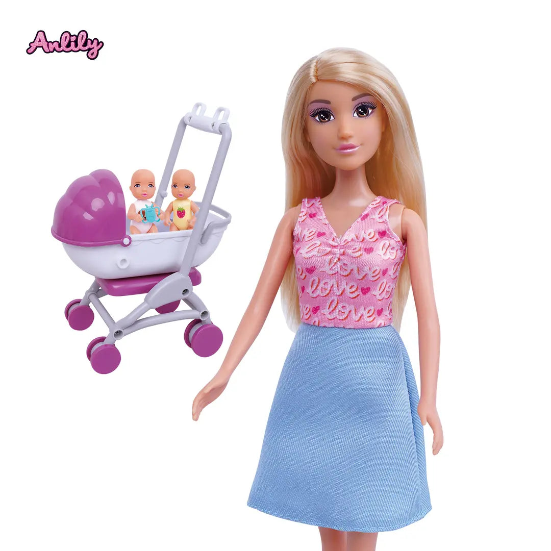 Anlily 11.5-Inch Doll with Baby Care Set – Multicolor