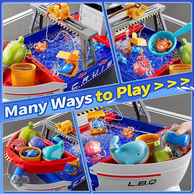 Cargo Ship Toy with Gantry Crane – Battery Operated & Water Floating