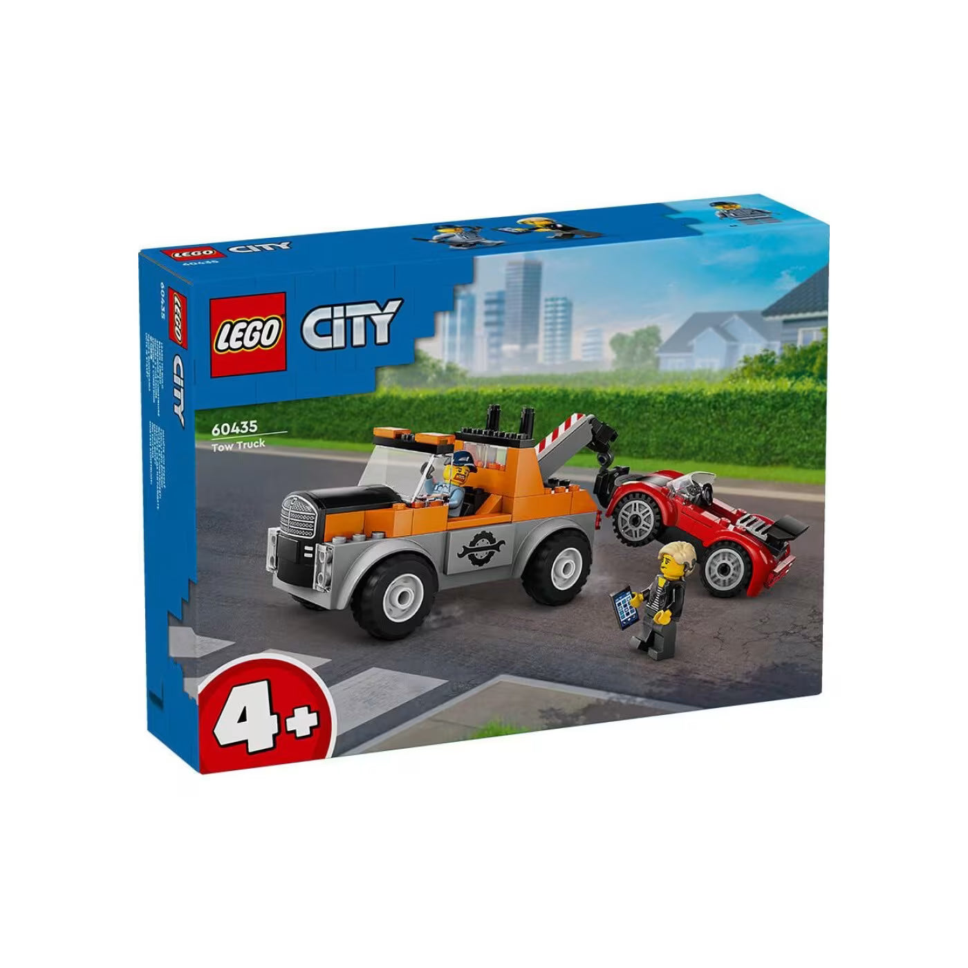 LEGO City tow truck and sports car repair