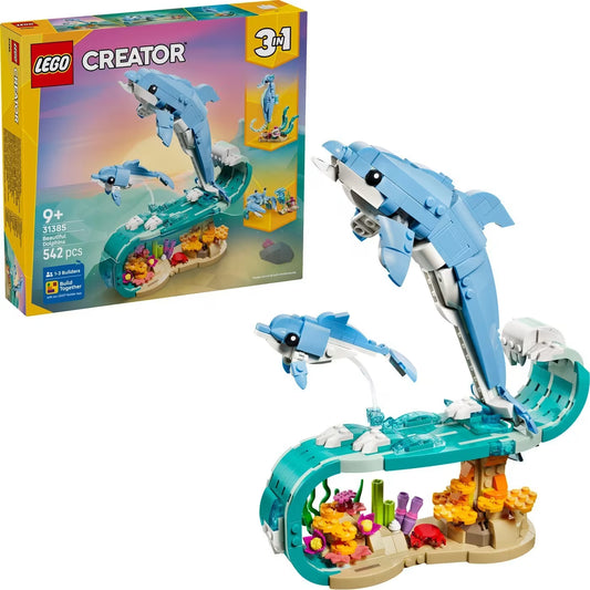 LEGO Creator 3-in-1 Beautiful Dolphins 31385 | 542 Pieces