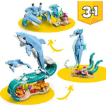 LEGO Creator 3-in-1 Sea Animals: Beautiful Dolphins 31385 – 542 Pieces