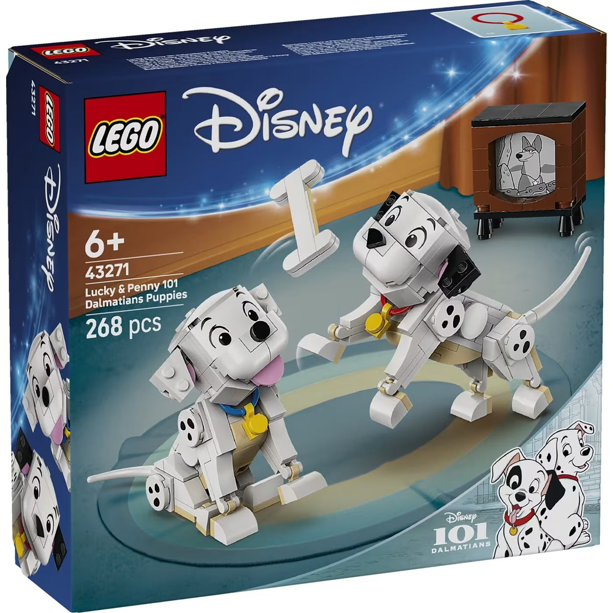 LEGO Disney Lucky & Penny 101 Dalmatians Puppies 43271 – Building Set, 268 Pieces