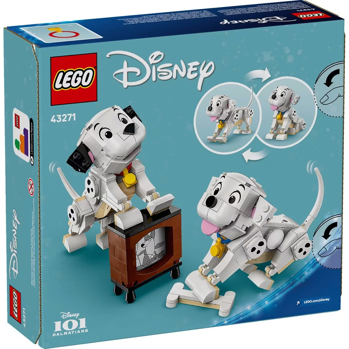 LEGO Disney Lucky & Penny 101 Dalmatians Puppies 43271 – Building Set, 268 Pieces