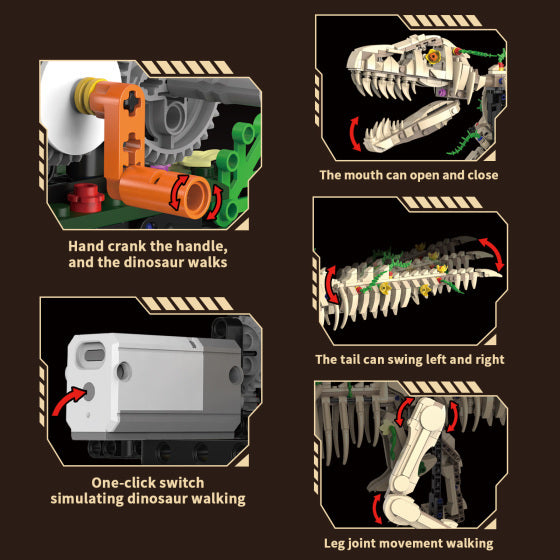 Mechanical Bionic cyborg Tyrannosaurus rex DINOSAUR