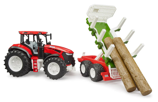 Bruder Roadmax Tractor W Logging Trailer And 3 Logs