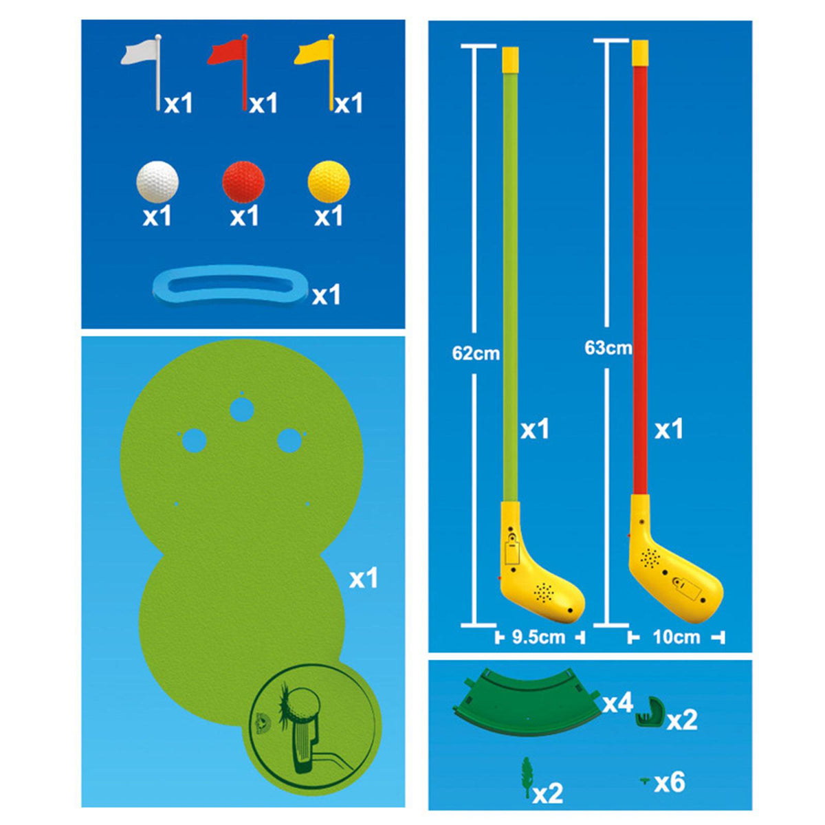 BELOVING Kids Golf Game Play Set with Balls and Golf Clubs