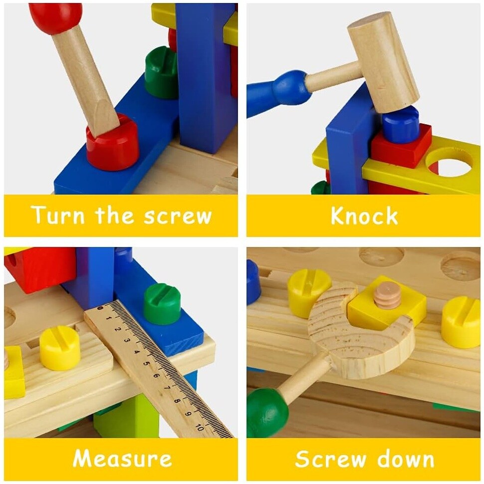 Wooden toys set tools