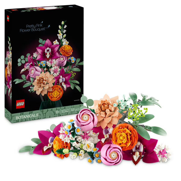 LEGO Botanicals Pretty Pink Flower Bouquet 10342 – 749 Pieces