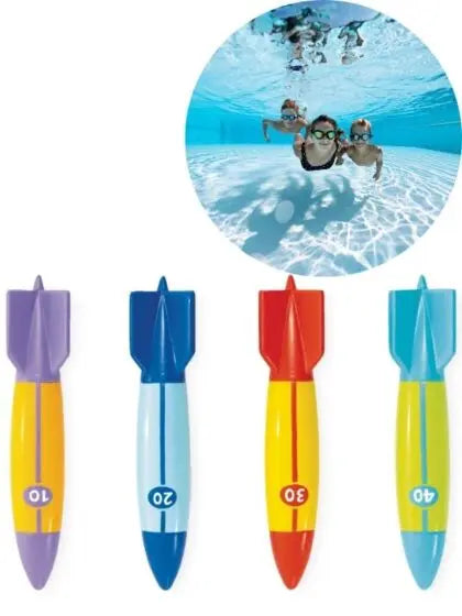 Intex Underwater Torpedoes for Pool - Water Toys 4-Pack