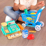 Supermarket Pretend Play Set with Cash Register & Shopping Cart