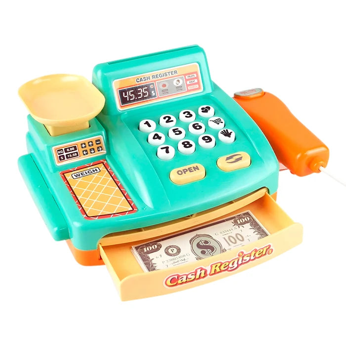 Supermarket Pretend Play Set with Cash Register & Shopping Cart