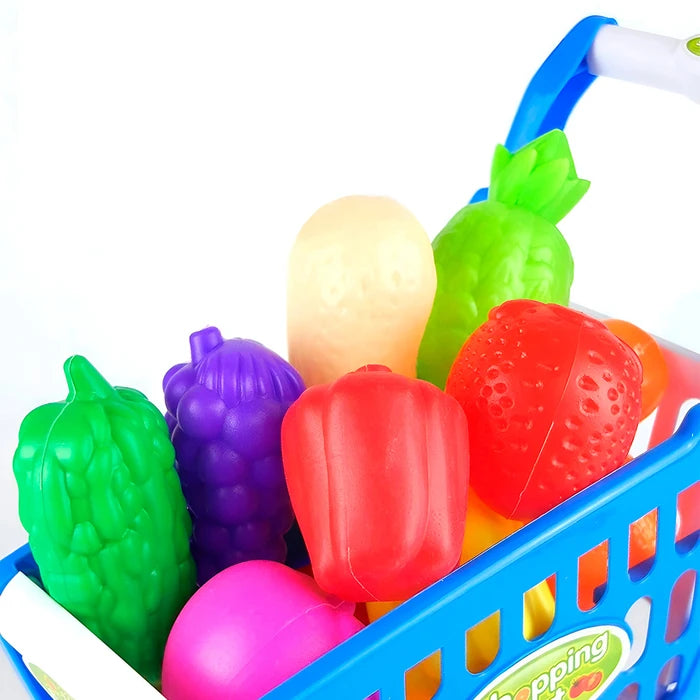 Supermarket Pretend Play Set with Cash Register & Shopping Cart