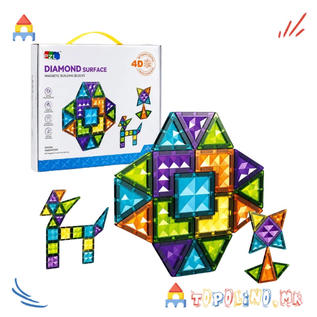 Magnetic Tiles Diamond – 32 Pieces