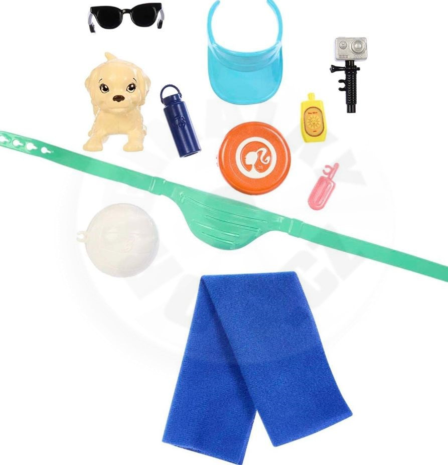 Barbie Ken Doll with Surfboard and Pet Puppy