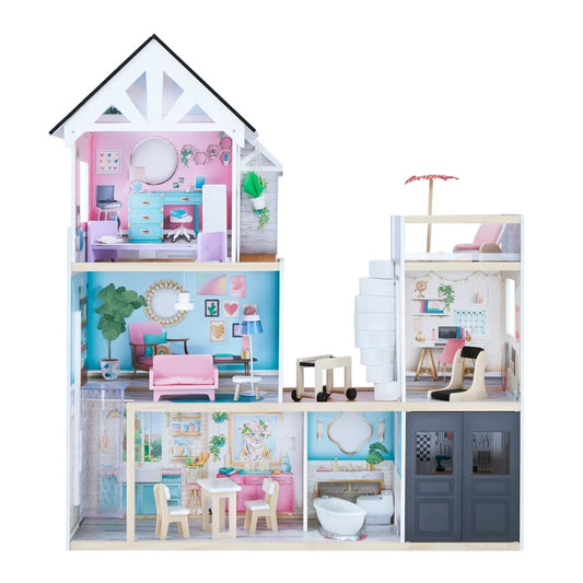 Dreamland Mansion Wooden Doll House with 3 Floors