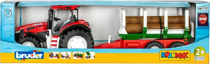 Bruder Roadmax Tractor W Logging Trailer And 3 Logs
