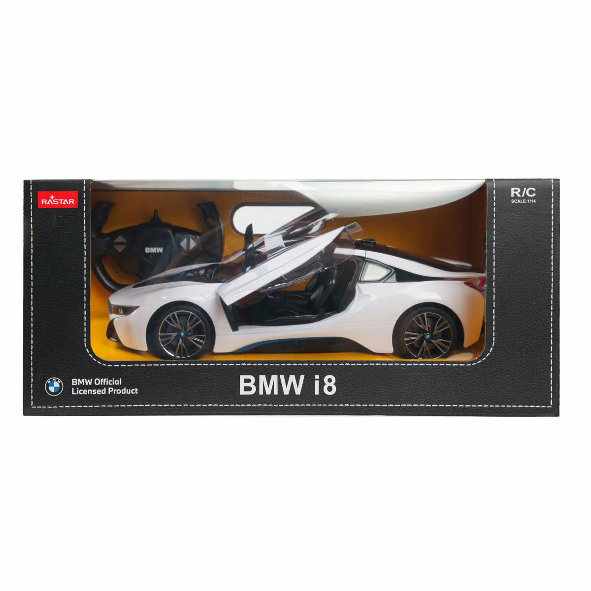 Rastar BMW i8 1:14 Remote Control Car – White/Matte Black | 71070