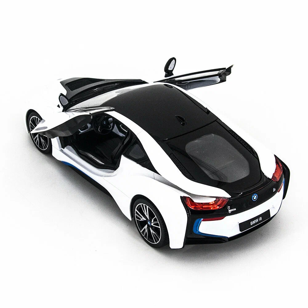 Rastar BMW i8 1:14 Remote Control Car – White/Matte Black | 71070