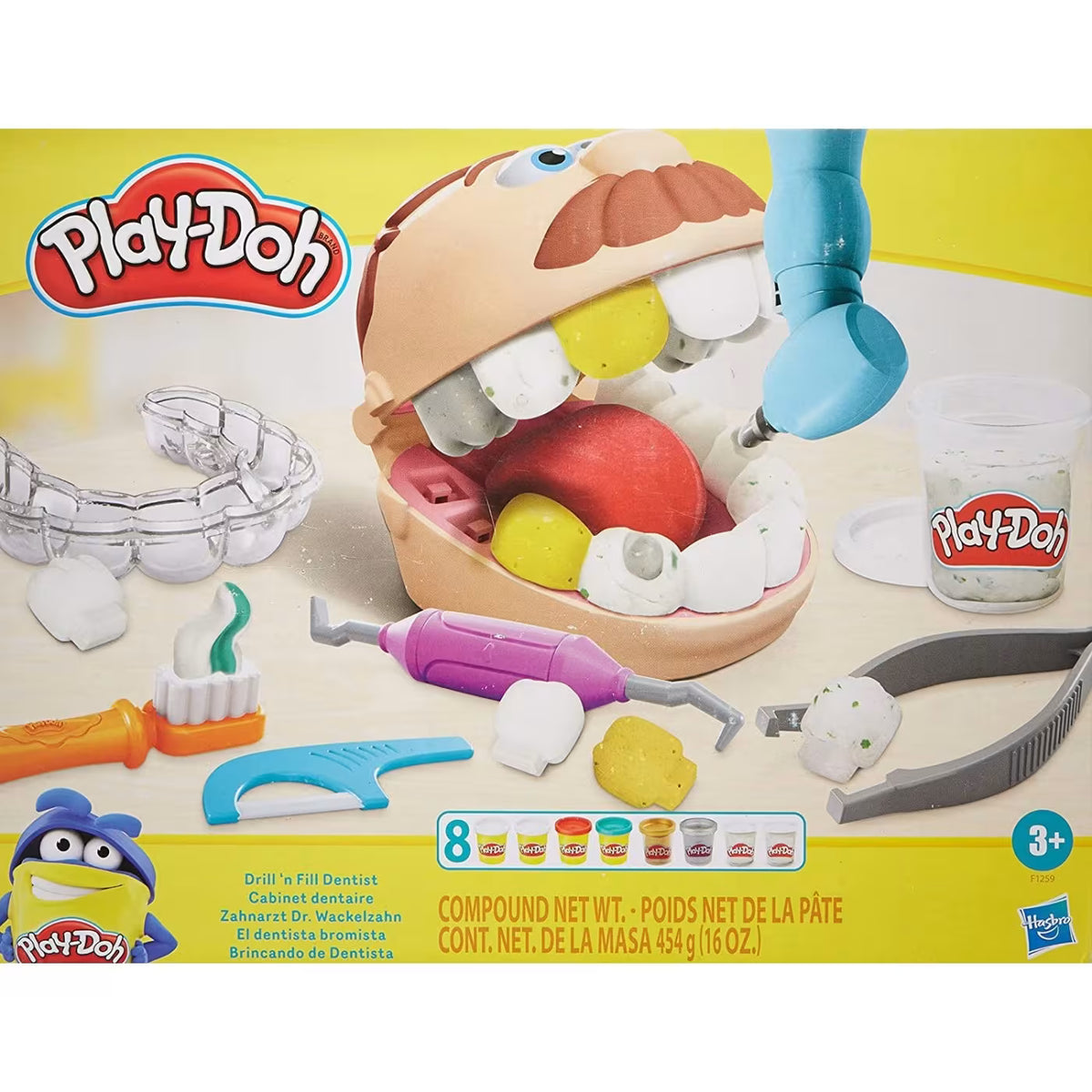 Play-Doh Drill ’n Fill Dentist Playset F1259 – 6 Cans