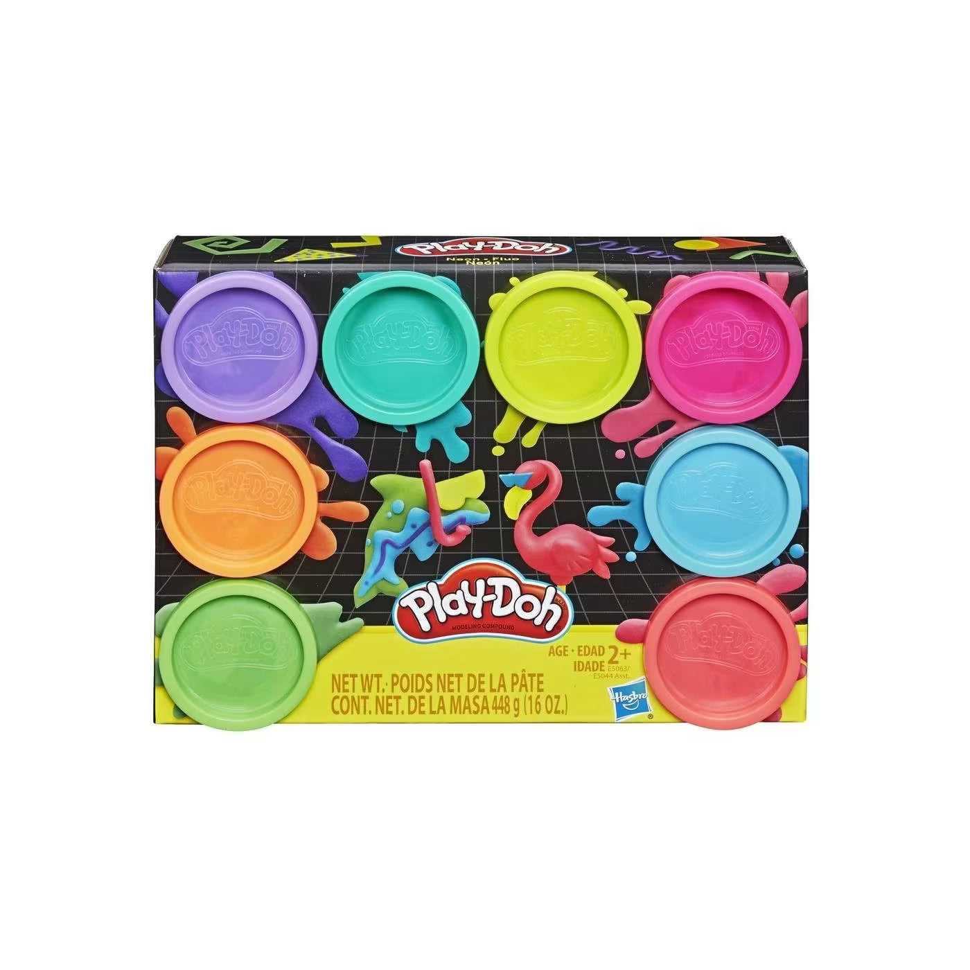 Hasbro Play-Doh Neon Non-Toxic Playdough With 8 Colors