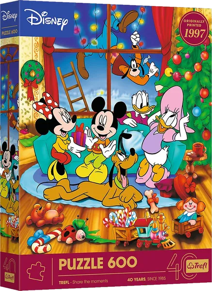 Trefl 40th Anniversary Puzzle Mickey Mouse and Friends - Xmas 600 pieces
