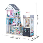 Dreamland Mansion Wooden Doll House with 3 Floors