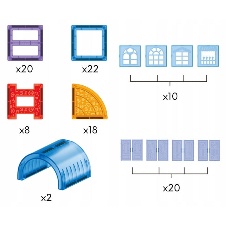 WOOPIE 3D Magnetic Building Blocks – 100 Pieces