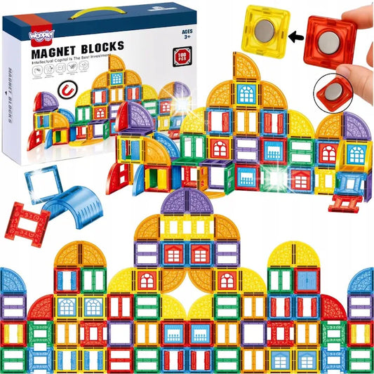 WOOPIE 3D Magnetic Building Blocks – 100 Pieces