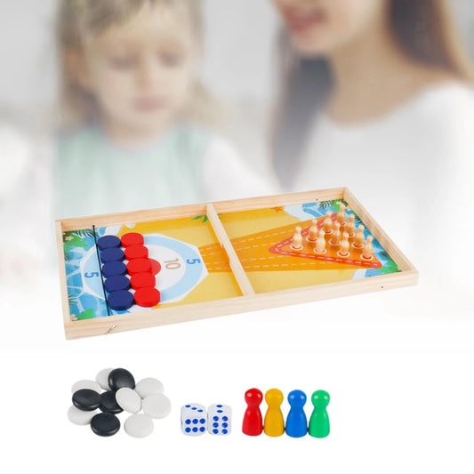 Wooden multi-functional bouncing chess