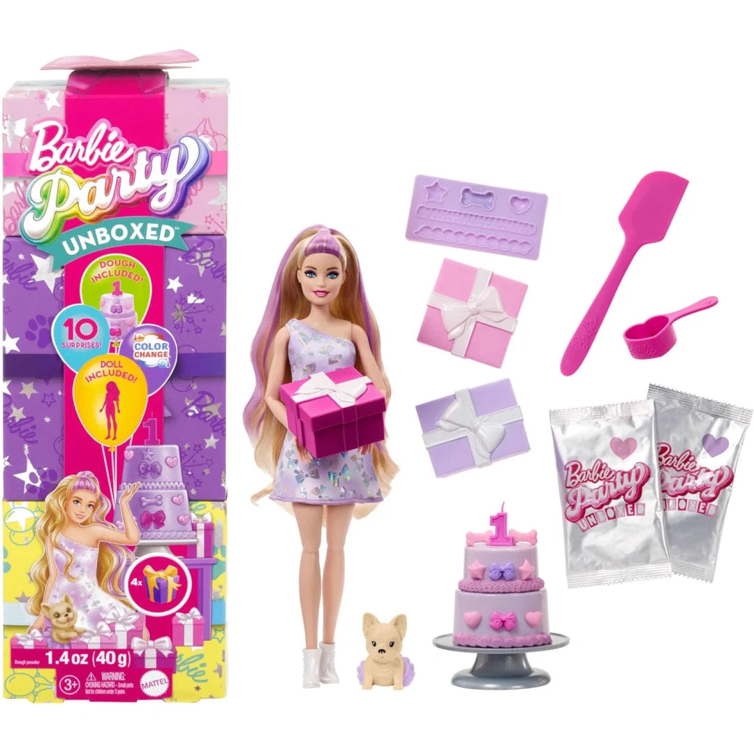 Barbie Party Unboxed Doll & Accessories