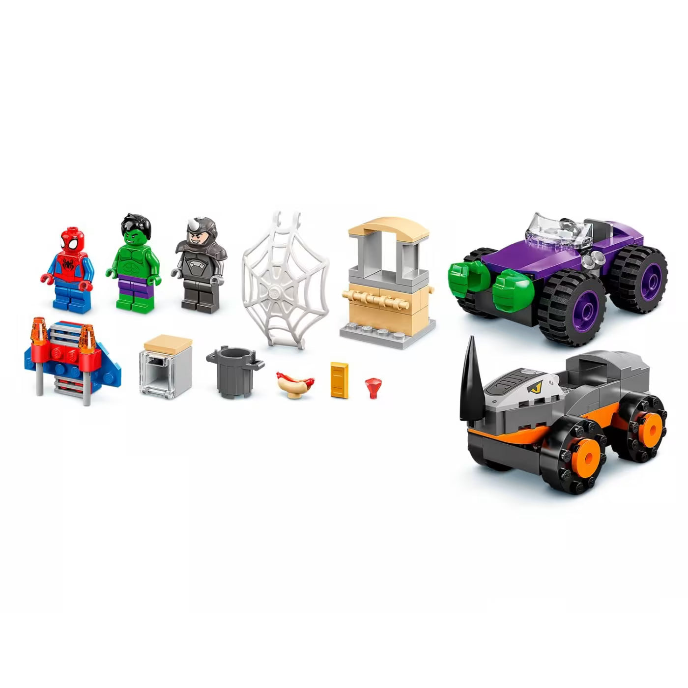 LEGO Spiderman Hulk Vs. Rhino Truck Showdown