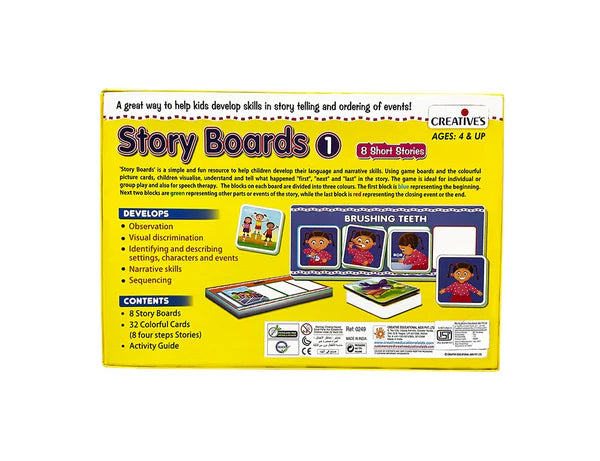 Creatives  Story Boards (Develops Language and Narrative Skills)