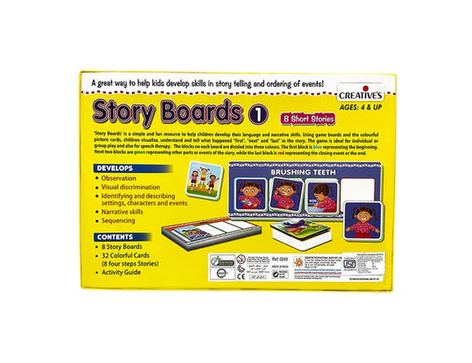 Creatives  Story Boards (Develops Language and Narrative Skills)