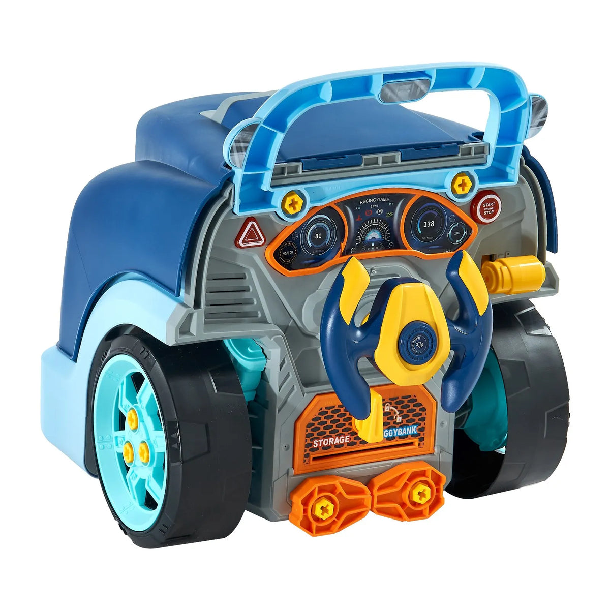 Engine Repair Toy 60-Piece Mechanic Set – Car Workshop Toy with Lights & Sounds